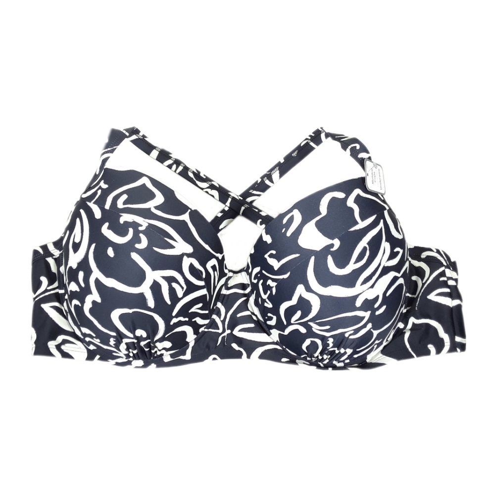 Bikini Swim Top Time and Tru Women Hawaiian Summer Bathing Suit Swim Bikini-3X